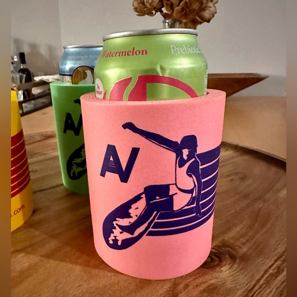 Aviator Nation Set of 3 Rad Insulated Koozie Drink Holders - Pink Green Yellow - Picture 3 of 8